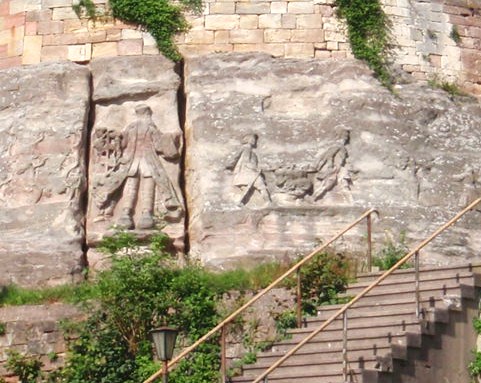 Close-up  of Stone Carvings.